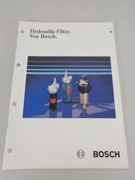Prospekt / Technische Info Bosch Hydraulik-Filter Stand 04/1983