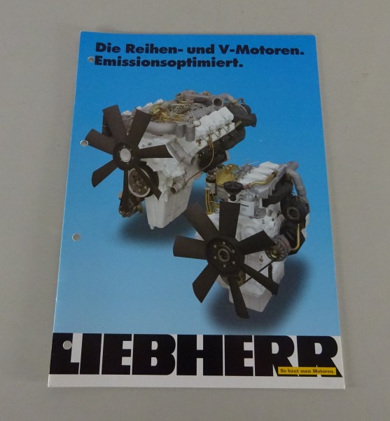 Prospekt / Broschüre Liebherr Reihen- & V-Motoren Stand 03/1998