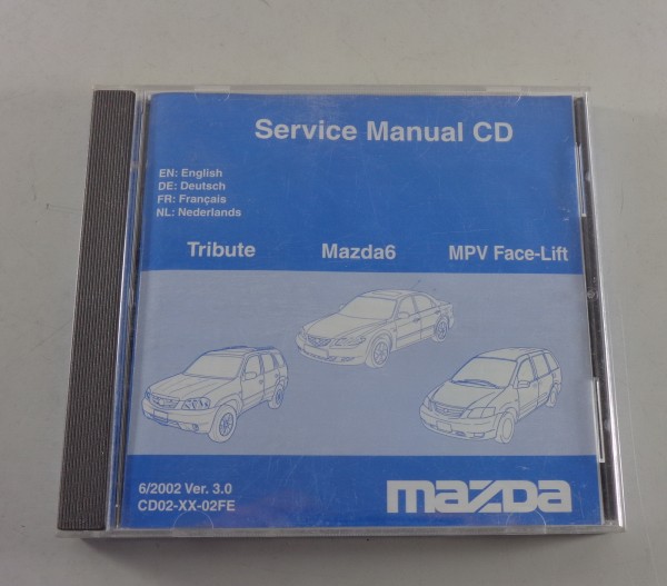 Werkstatthandbuch auf CD Mazda 6 / Mazda Tribute / MPV Face-Lift Stand 06/2002