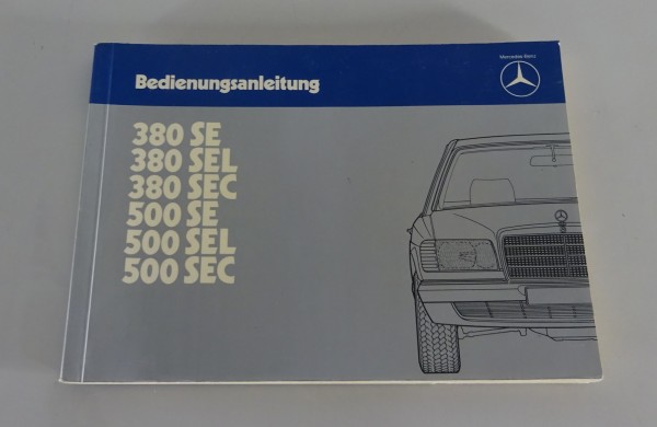 Betriebsanleitung / Handbuch Mercedes-Benz W126 380/500 SE SEL SEC Stand 4/1983