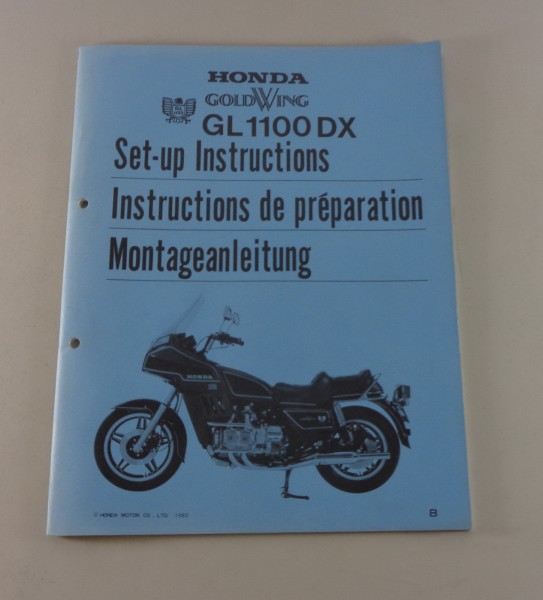 Montageanleitung / Set Up Manual Honda GL 1100 DX Goldwing Stand 1980