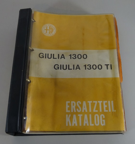 Teilekatalog / Ersatzteilliste Alfa Romeo Giulia 1300 / 1300 TI Stand 01/1969