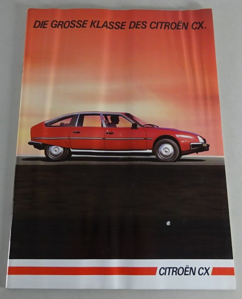 Prospekt / Brochure Citroen CX | Die große Klasse des Citroen CX Stand 07/1984