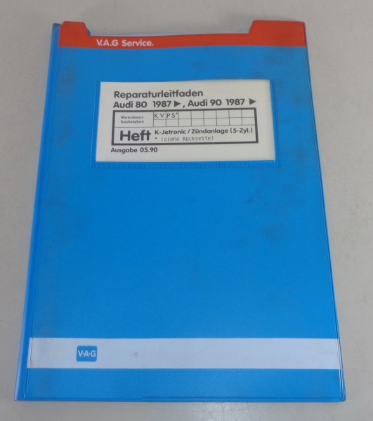 Werkstatthandbuch Audi 80 / 90 B3 Typ 89 K-Jetronic / Zündanlage von 5/1990