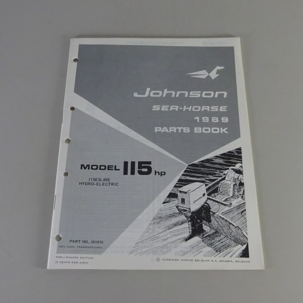 Teilekatalog OMC Johnson 115 PS Models Stand 1969