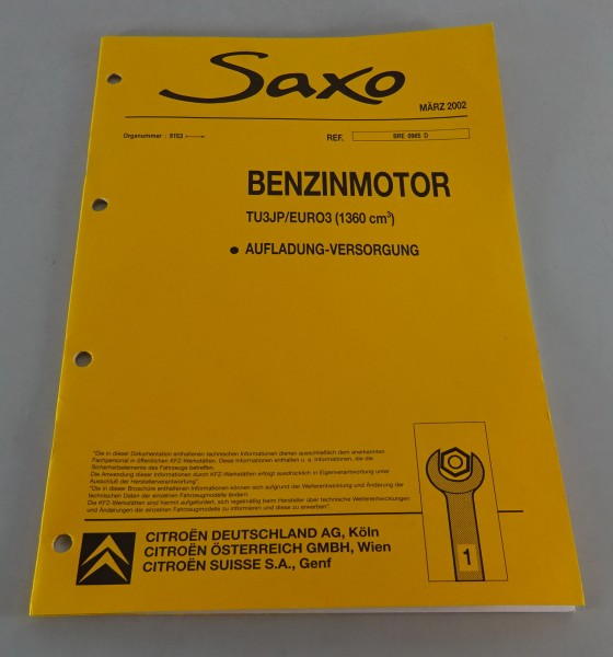 Werkstatthandbuch Citroen Saxo Benzinmotor mit LPG Flüssiggasbetrieb von 03/2002