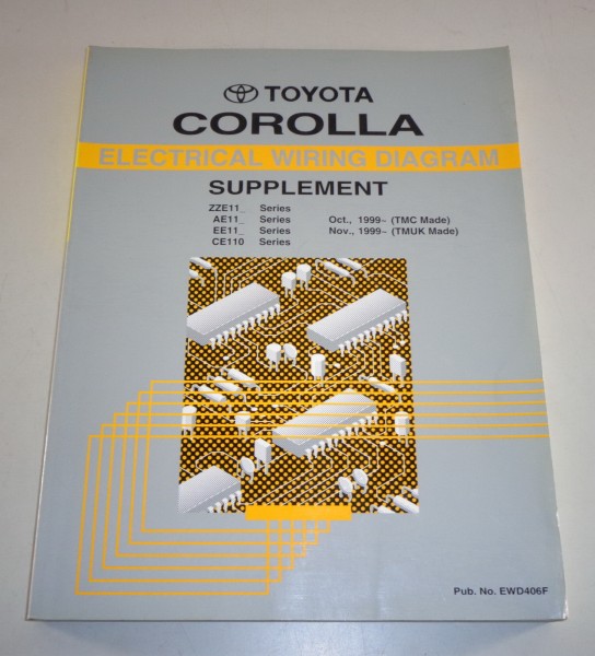 Werkstatthandbuch Manual Electrical Wiring Diagram Toyota Corolla ab 10/1999