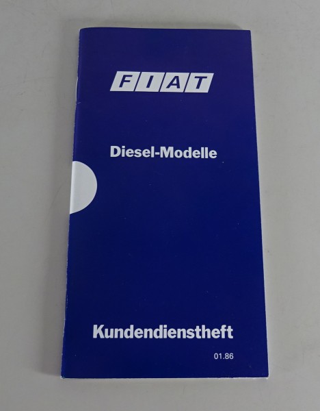 Scheckheft / Serviceheft blanko Fiat Ducato I Typ 280 Diesel Stand 01/1986