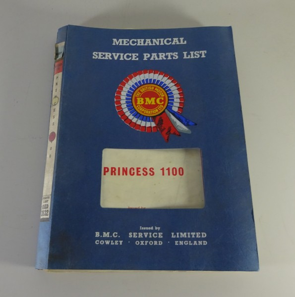 Teilekatalog / Parts List BMC ADO16 Austin/MG/Vanden Plas Princess 1100 Mechanic