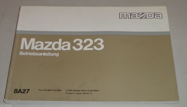 Betriebsanleitung Handbuch Mazda 323 BG Stand 1990