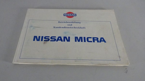 Betriebsanleitung Nissan Micra Typ K10 Stand 01/1988