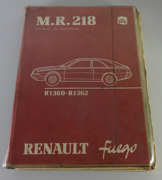 Werkstatthandbuch / Mechanik Renault Fuego R1360 - R1362 Stand Januar 1980