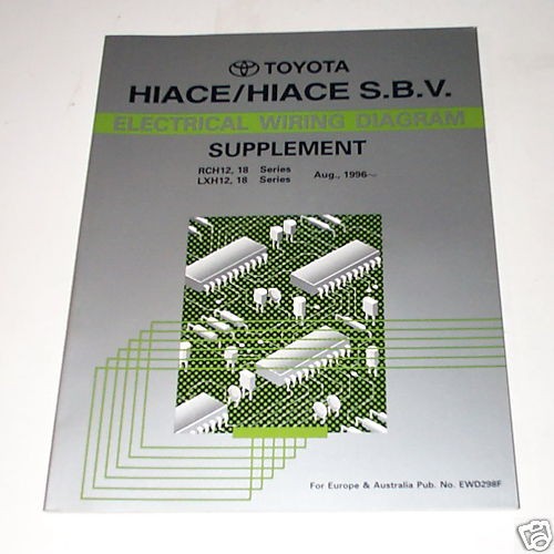 Electrical wiring Diagram Elektrik Schaltplan Toyota Hiace / Hiace S.B.V.,1995