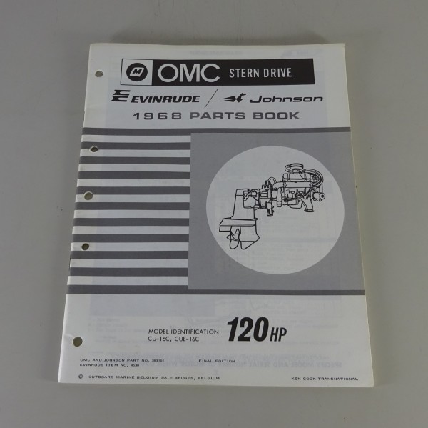 Teilekatalog OMC Johnson / Evinrude 120 PS Models Stand 1968