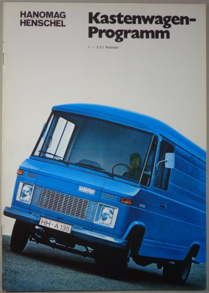 Prospekt / Broschüre Hanomag Henschel Kastenwagen Programm Stand 1972