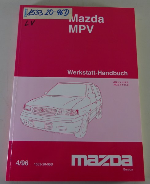 Werkstatthandbuch / Reparaturanleitung Mazda MPV Motor JE / WL Turbo Stand 04/96