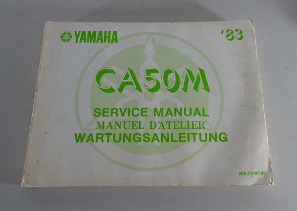Werkstatthandbuch / Workshop Manual Yamaha Roller CA 50 Salient von 1983