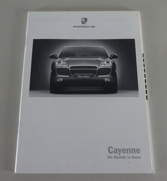 Prospekt „Die Modelle in Daten“ Porsche Cayenne S / Cayenne Turbo Stand 08/2002