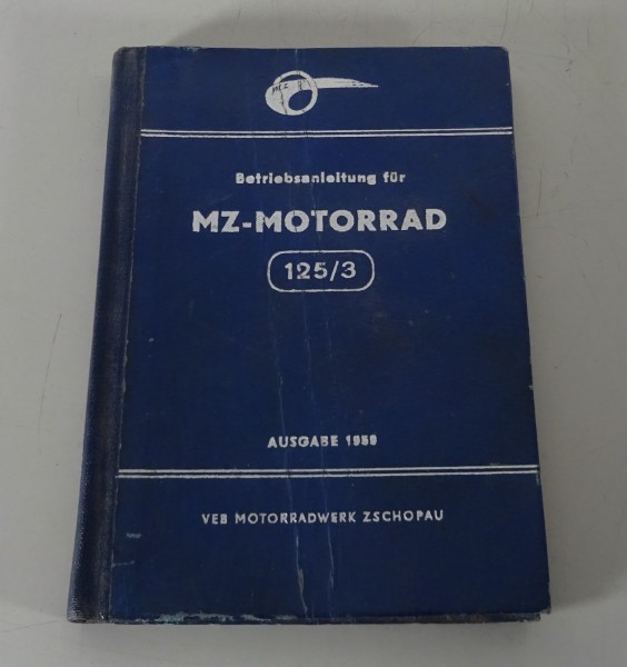 Betriebsanleitung / Handbuch Motorrad MZ RT 125/3 Ausgabe 1959