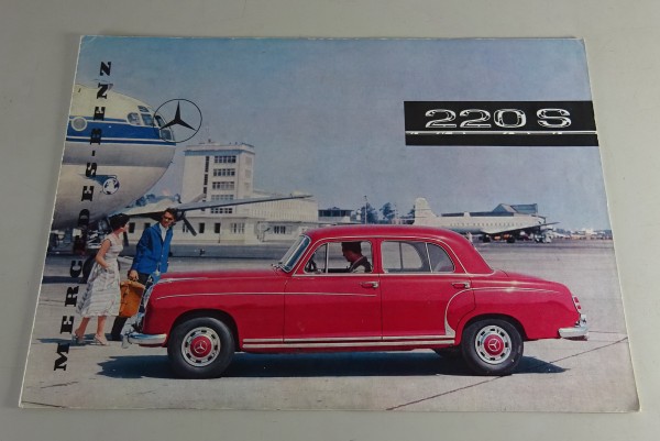 Prospekt / Broschüre Mercedes-Benz 220 S W180 Ponton Stand 1957