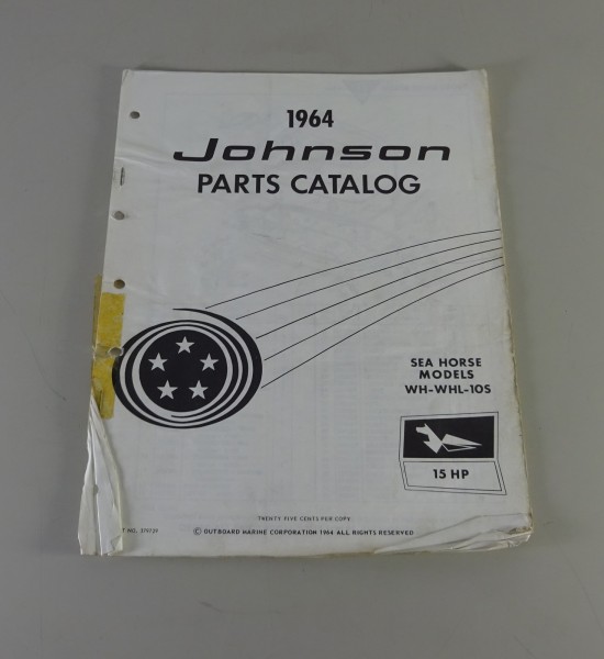Teilekatalog OMC Johnson Outboards 15 PS Models von 1964