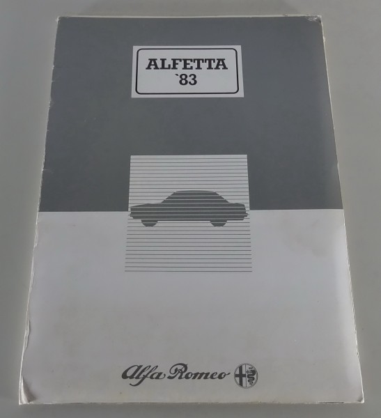 Pressemappe + Pressefotos Alfa Romeo Alfetta Benziner & Turbo Diesel Stand 1983