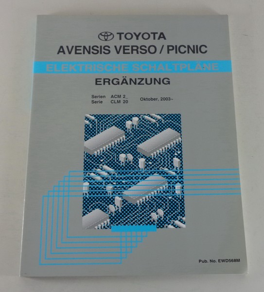 Werkstatthandbuch Elektrik Schaltpläne Toyota Avensis Verso / Picnic Stand 2003