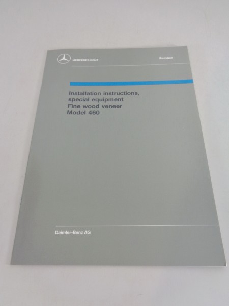 Workshop Manual / Installation instructions Mercedes W460 G-model 10/1988