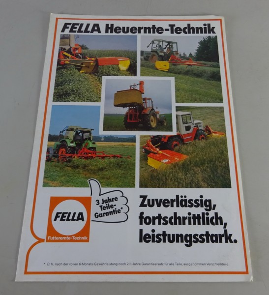 Prospekt / Broschüre Fella Heuernte-Technik Stand 05/1982