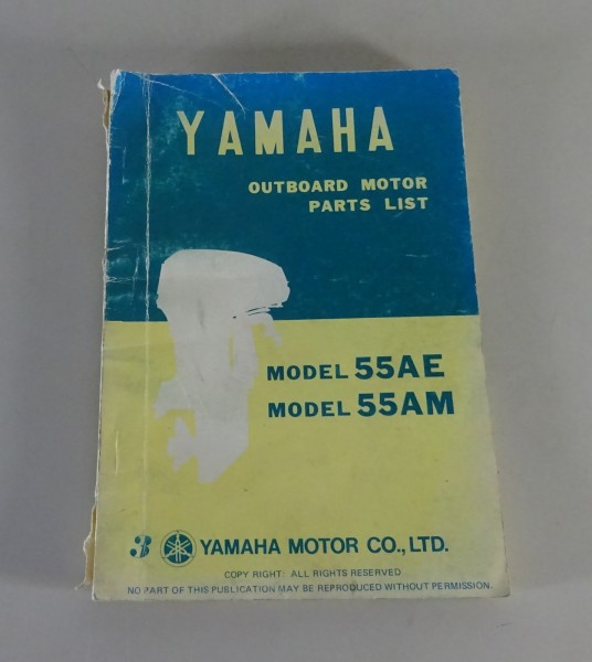 Teilekatalog / Parts List Yamaha Außenborder 55AE / 55AM Stand 08/1975