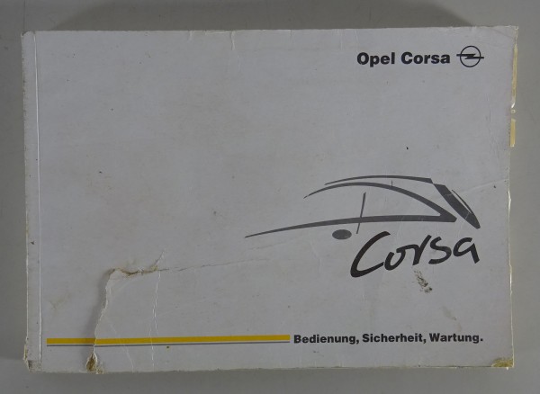 Betriebsanleitung / Handbuch Opel Corsa C Stand 08/2000