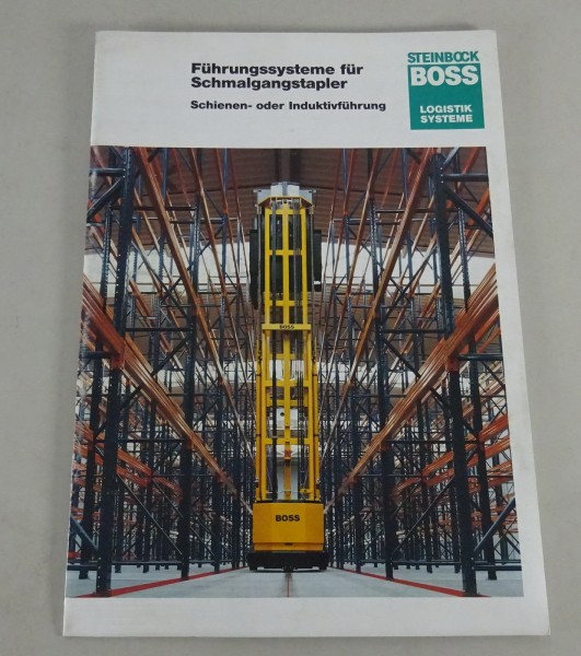 Prospekt/ Broschüre Steinbock Führungssystem für Schmalgangstapler Stand 10/1992