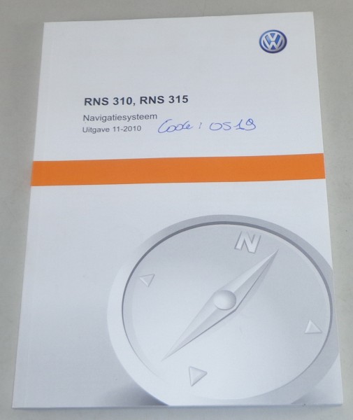 Instructieboekje VW Navigatiesysteem RNS 310 / RNS 315 Uitgave 11-2010