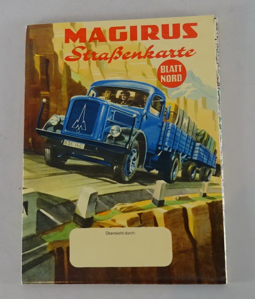 Straßenkarte Magirus Deutz 1950er Jahre