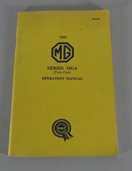 Owner´s Manual / Handbook MG A/ MGA Twin Cam from 06/1958