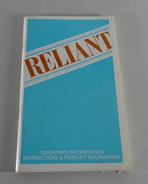 Owner´s Manual / Handbook Plymouth Reliant Stand 1984
