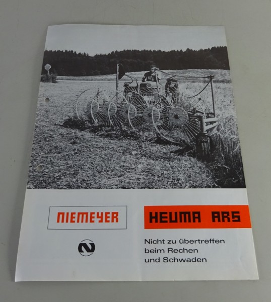 Prospekt / Broschüre Niemeyer Heuma AR 5 HR 280-ll / HR 300 / HR 300 D Stand 10/1968