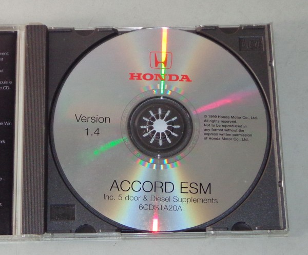 Werkstatthandbuch auf CD / Manual Honda Accord Saloon 9900 / Diesel von 1999
