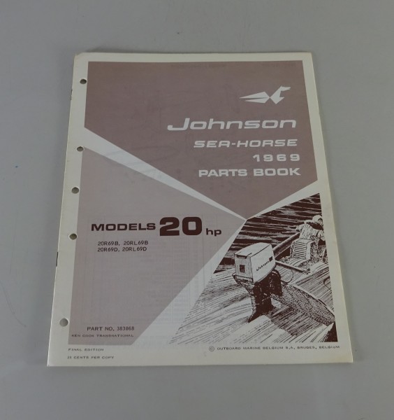 Teilekatalog OMC Johnson Outboards 20 PS Models von 1969