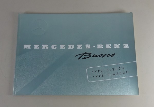 Faltprospekt Mercedes-Benz Omnibus O 3500 + 6600 H Stand 09/1953 - englisch