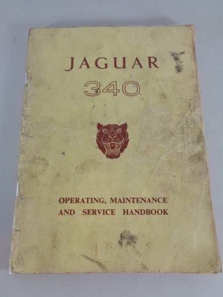 Betriebsanleitung / Handbuch Jaguar 340 (MK. II) Baujahre 1967 - 1969