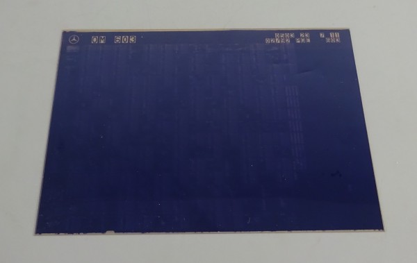 Microfich Teilekatalog Mercedes-Benz Diesel-Motor OM 603 Stand 02/1992