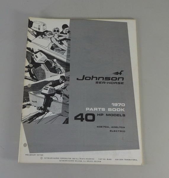 Teilekatalog OMC Johnson Outboards / Außenborder 40 PS Models von 1969