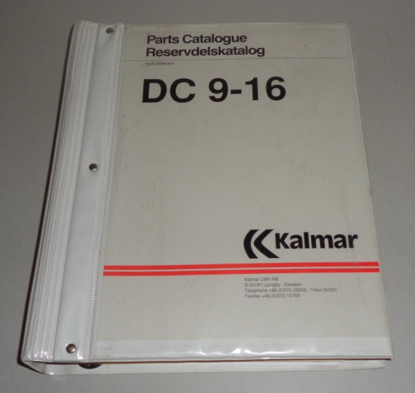 Parts Catalogue Forklift Kalmar DC 9 - 16 Stand 1991
