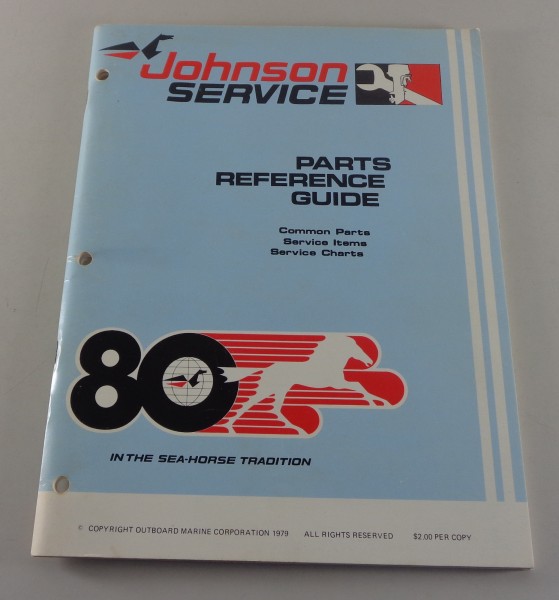 Teilekatalog / Parts List Johnson Bootsmotoren 2 Zylinder von 1979