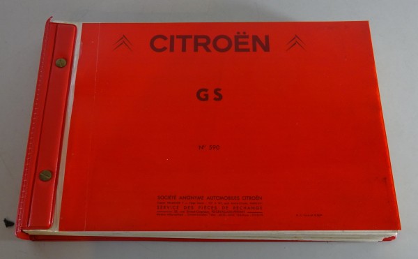 Teilekatalog / Parts Catalog Citroen GS Stand 09/1970