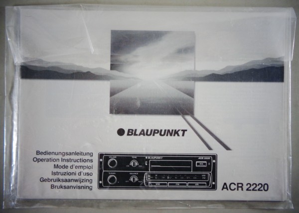 Betriebsanleitung / Handbuch Blaupunkt Autoradio ACR 2220 von 10/1992
