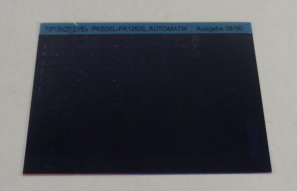 Microfich / Ersatzteilkatalog Vespa PK 50 XL - PK 125 XL Automatik Stand 08/1990