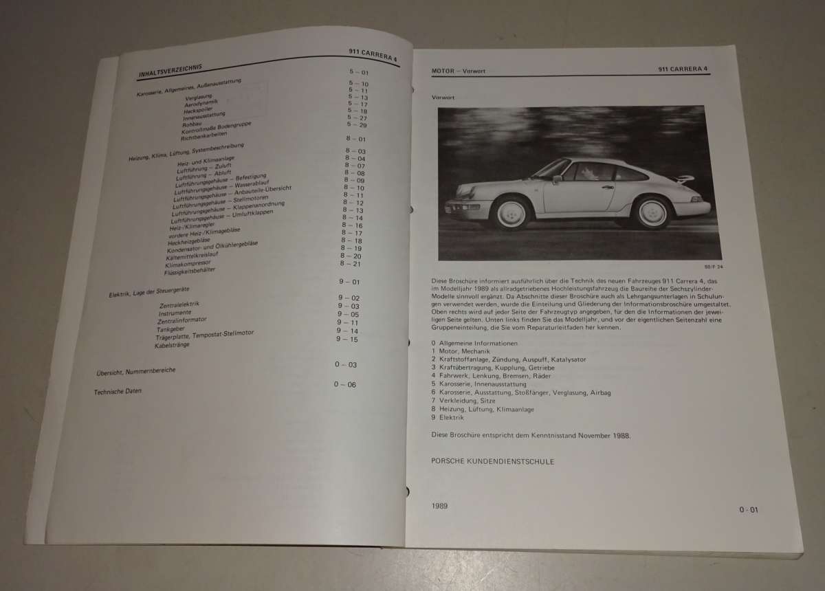 Werkstatthandbuch / Information Technik Porsche 911 Carrera 4 Typ
