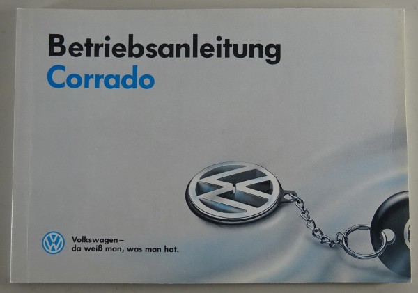 Betriebsanleitung / Handbuch VW Corrado 16V | G60 | VR6 Stand 08/1991